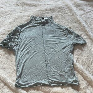 Divided Green Lettuce Hem Top – Size S | Soft Girl Aesthetic | Y2K Vibes |